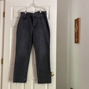 Slouchy-straight Old Navy Washed Black Jeans